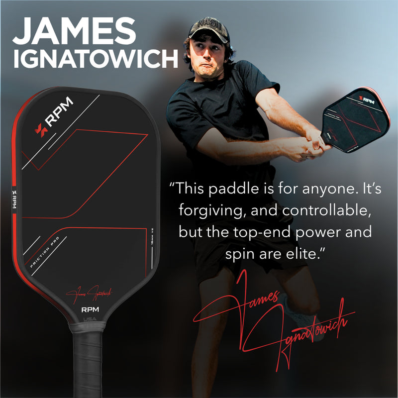 RPM FRICTION PRO 16MM ELONGATED V2 Pickleball Paddle